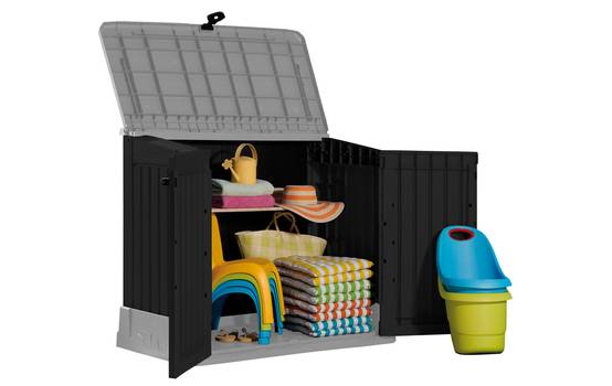 Keter - Coffre de jardin Itout midi gris clair noir - 845 L - Image 2
