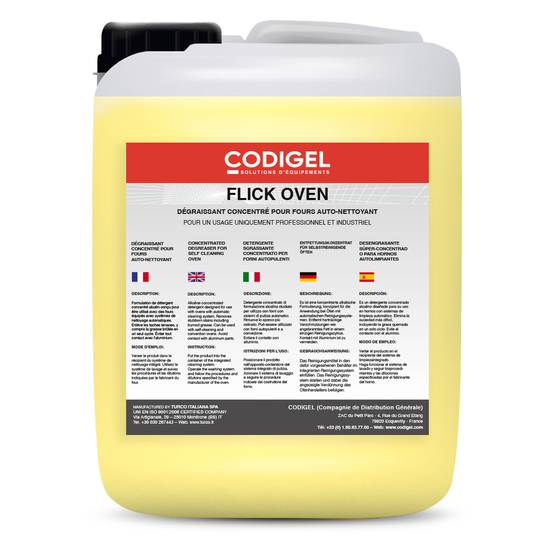 Détergent Dégraissant Fours Autonettoyants - Bidon de 10 kg - Codigel