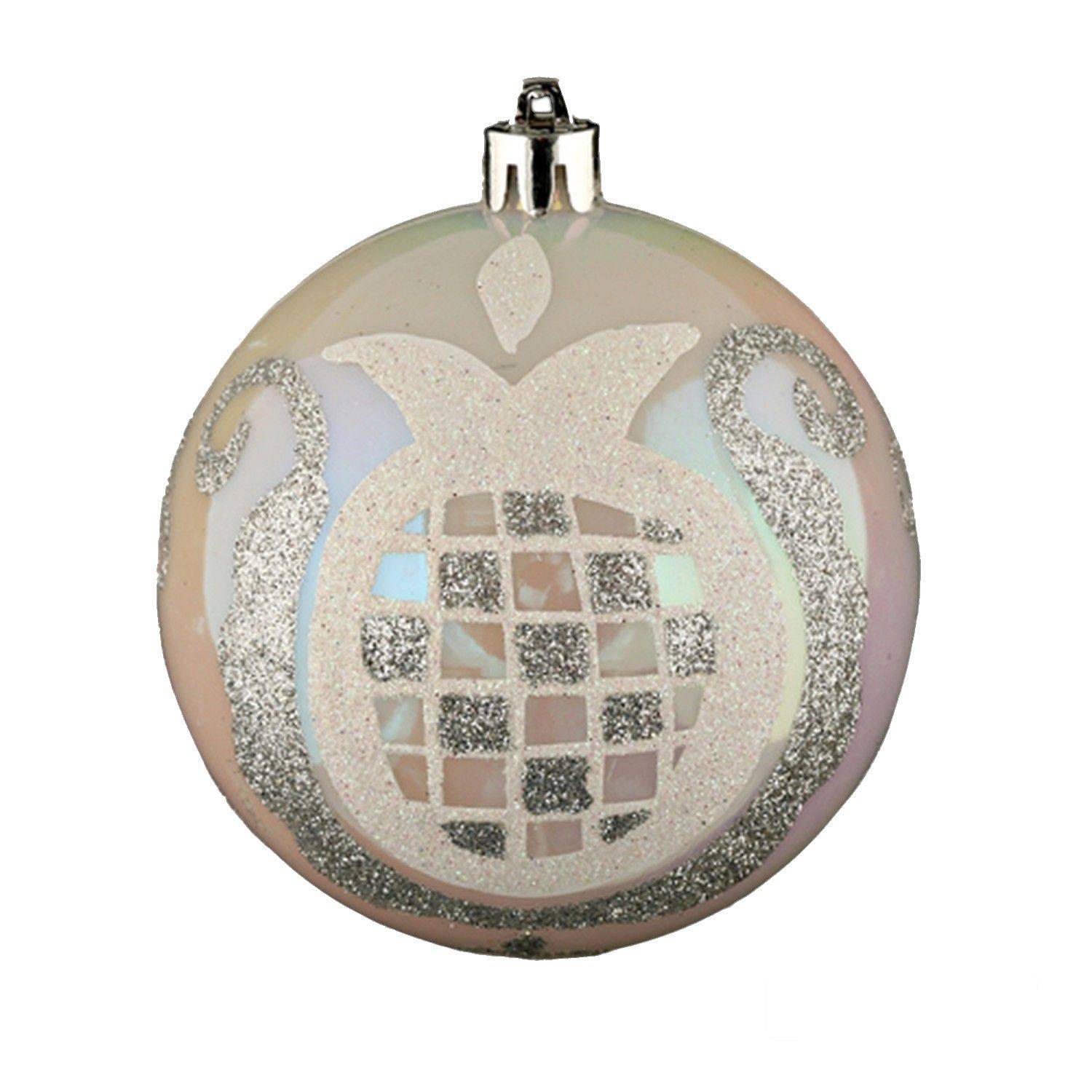 Atmosphera - Boule de noël décorée - Perles - Argent