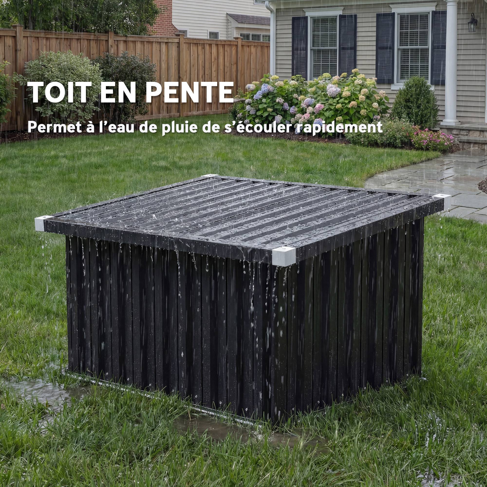 ComfortXL - Abri robot tondeuse acier galvanisé 108 x 86 x 62,5 cm gris foncé toit incliné - ComfortXL Outdoor Living - Image 6