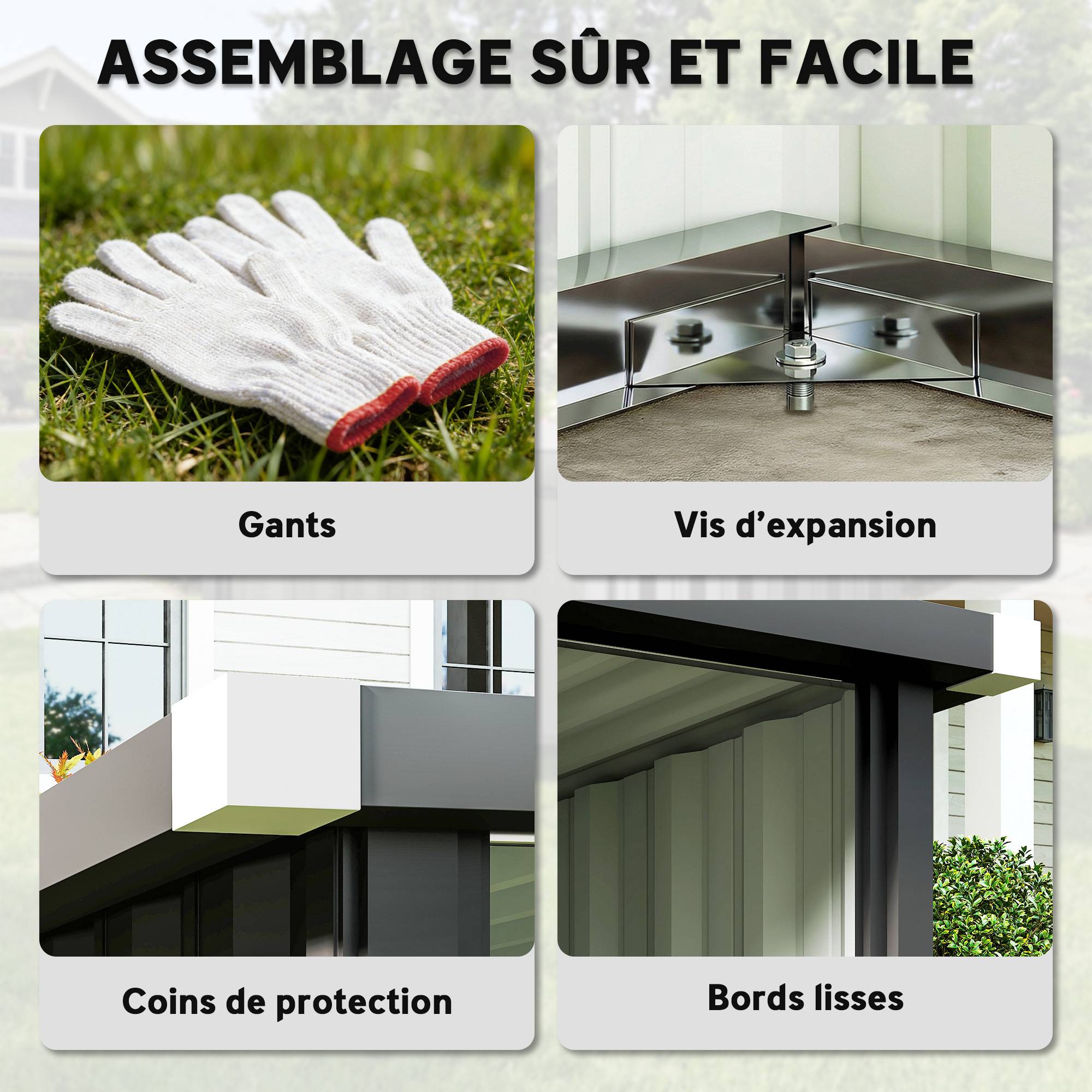 ComfortXL - Abri robot tondeuse acier galvanisé 108 x 86 x 62,5 cm gris foncé toit incliné - ComfortXL Outdoor Living - Image 8