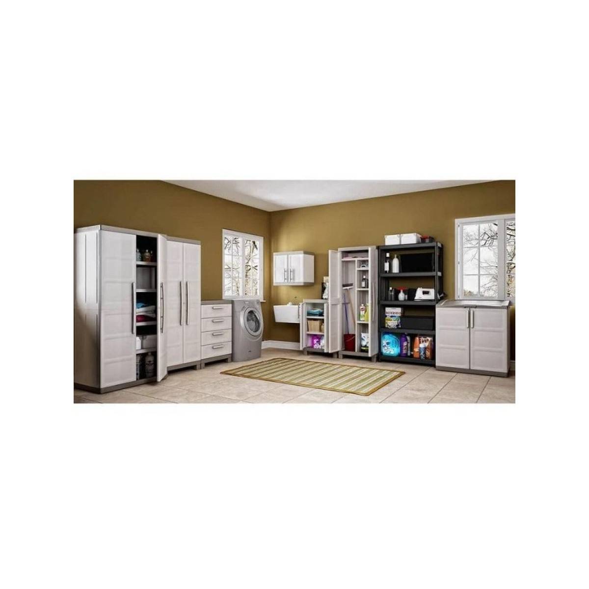 Keter - Armoire 2 portes 65 X 45 X 182cm 4 étagères verrouillable KETER Excellence - Image 2