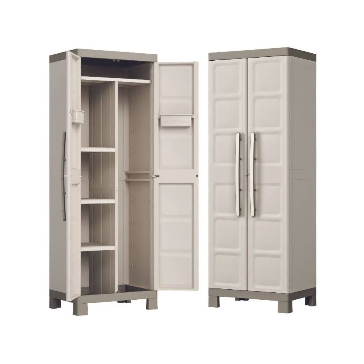 Keter - Armoire 2 portes 65 X 45 X 182cm 4 étagères verrouillable KETER Excellence - Image 1