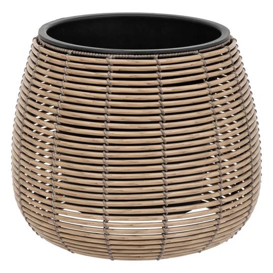Lot de 3 Cache-pots aspect Rotin D 20 D 29 et D 45 cm - Image 2