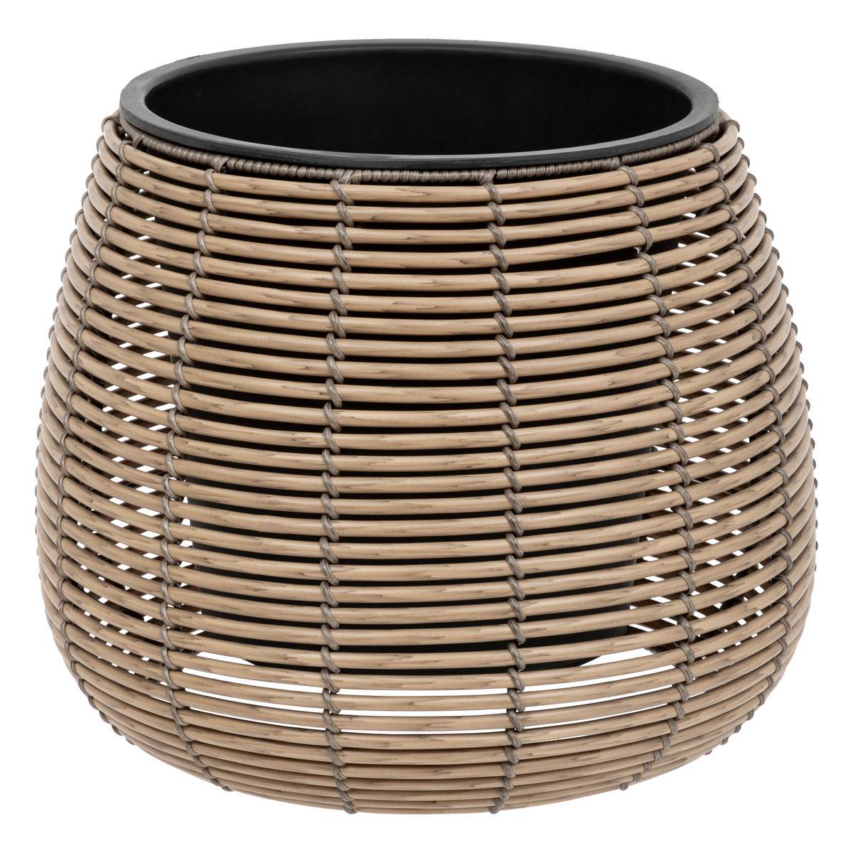 Lot de 3 Cache-pots aspect Rotin D 20 D 29 et D 45 cm - Image 2