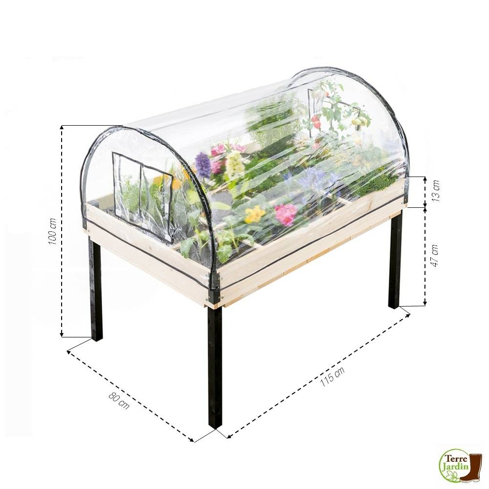 Jardinière sur pieds avec serre culture - 12 compartiments - TERRE JARDIN - Image 3