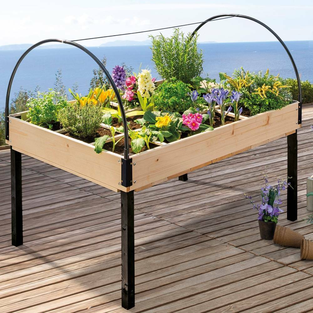 Jardinière sur pieds avec serre culture - 12 compartiments - TERRE JARDIN - Image 6