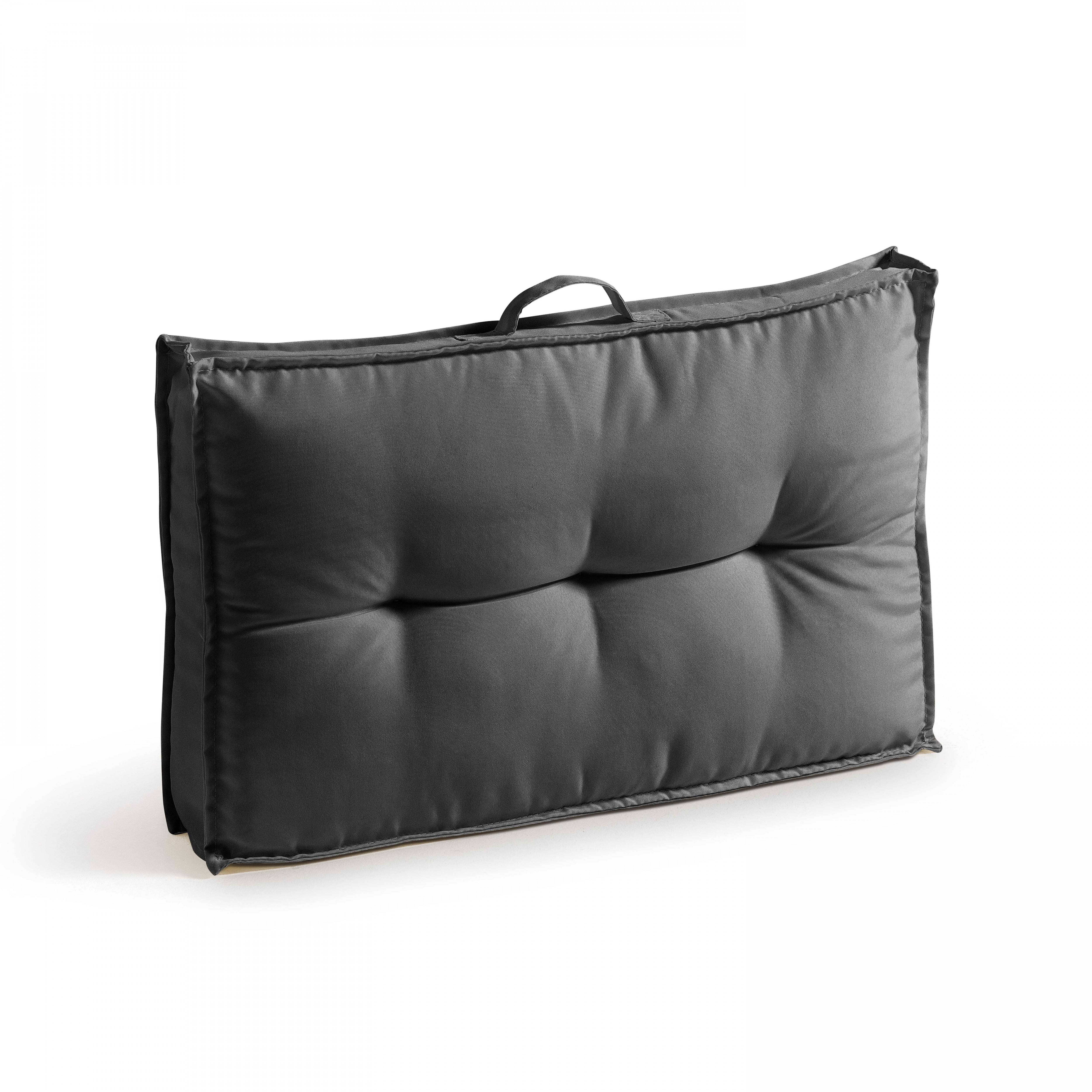 Oviala - Coussin d'extérieur matelassé anthracite 60 x 40cm Cuzco - Oviala - Image 1