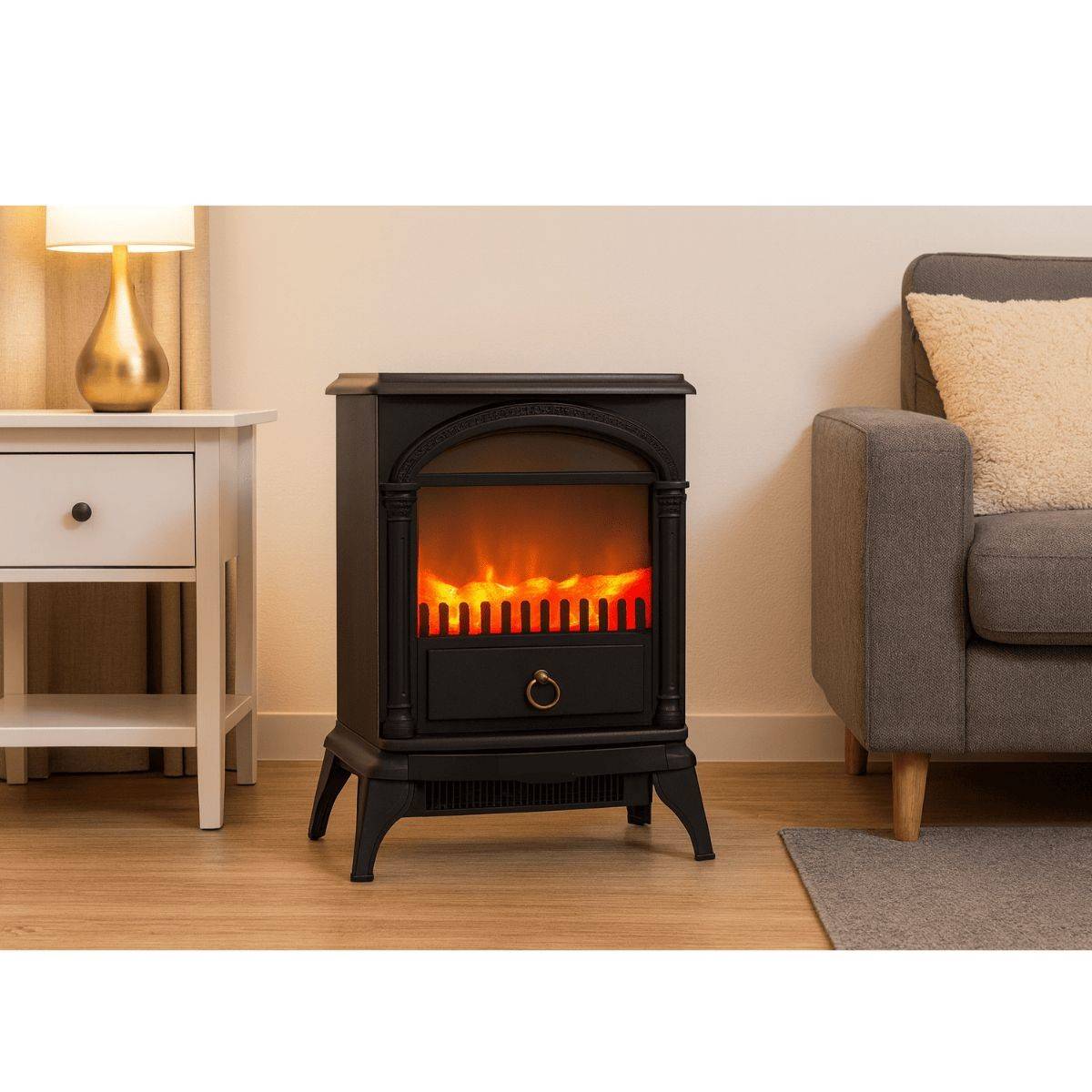 Cheminée électrique 1800W Effet flamme Chauffage d'appoint Santorin NIKLAS - Image 3