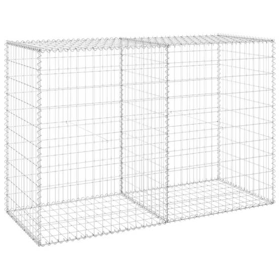 Cage Gabion Métallique Extérieur Décoration Paysagère Solide 150x60x100cm Argent - ComfortXL Outdoor Living - Image 2