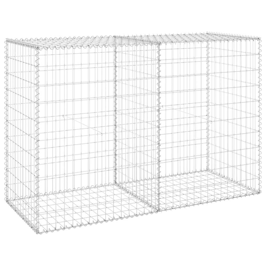 Cage Gabion Métallique Extérieur Décoration Paysagère Solide 150x60x100cm Argent - ComfortXL Outdoor Living - Image 2