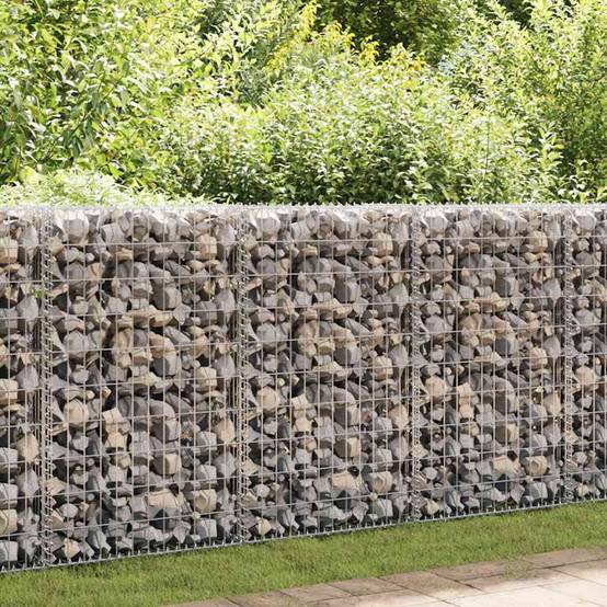 Cage Gabion Métallique Extérieur Décoration Paysagère Solide 150x60x100cm Argent - ComfortXL Outdoor Living - Image 1