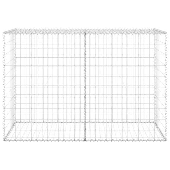 Cage Gabion Métallique Extérieur Décoration Paysagère Solide 150x60x100cm Argent - ComfortXL Outdoor Living - Image 4