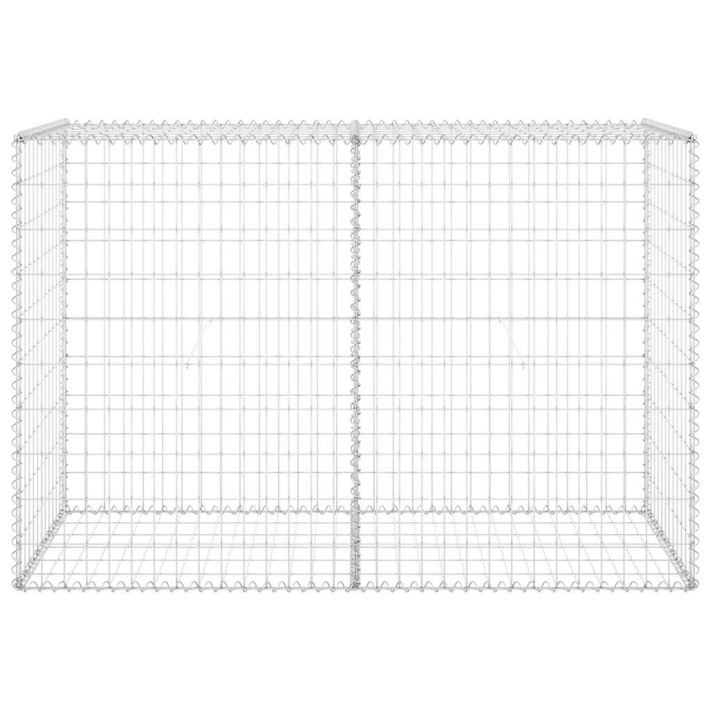 Cage Gabion Métallique Extérieur Décoration Paysagère Solide 150x60x100cm Argent - ComfortXL Outdoor Living - Image 4