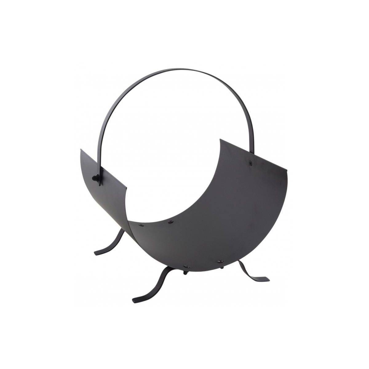 Aubry Gaspard - Porte-bûches design en métal noir - Image 1
