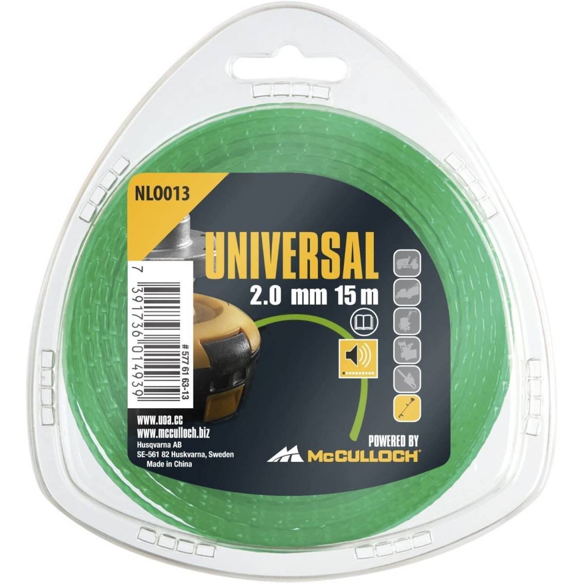 McCulloch - Fil de coupe-herbe en nylon 2mm x 15m NLO013