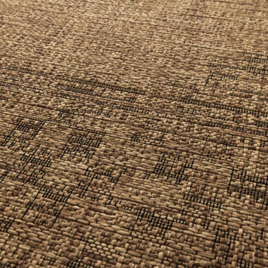 Decoweb - Tapis rond d'extérieur ou d'intérieur aspect naturel - Kira - Camel - Ø 120 cm - Decoweb - Image 4