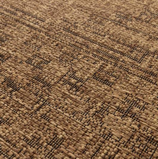 Decoweb - Tapis rond d'extérieur ou d'intérieur aspect naturel - Kira - Camel - Ø 120 cm - Decoweb - Image 3