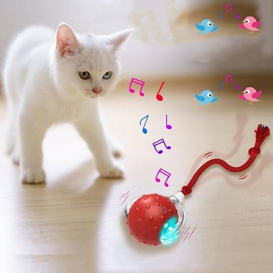 IntiMeg - Balle interactive pour chat rouge IntiMeg - Image 3