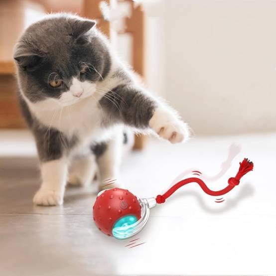 IntiMeg - Balle interactive pour chat rouge IntiMeg - Image 2