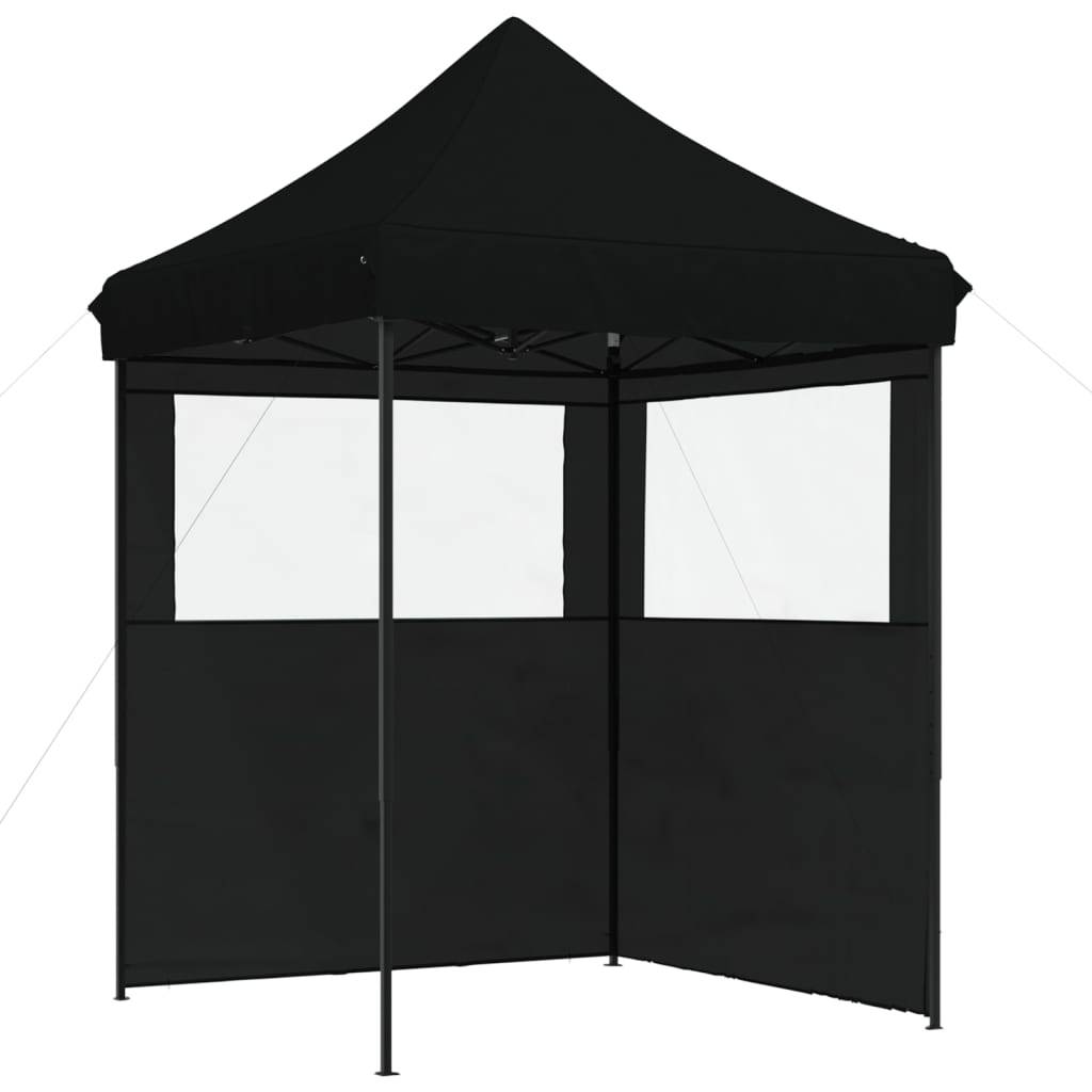 Vidaxl - Tente de réception pliable escamotable 2 parois latérales noir vidaXL 4004998 - Image 2