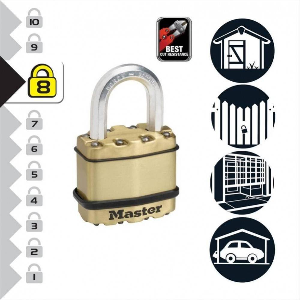 Master Lock - Cadenas à clé MASTER LOCK acier laminé, l.45 mm - Image 5