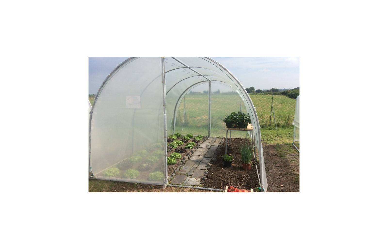 Serre tunnel de jardin - 9m² - 3 x 3 m - pieds arrondis - polyéthylène haute densité - 2 portes pivotantes - LES SERRES TONNEAU - Image 3