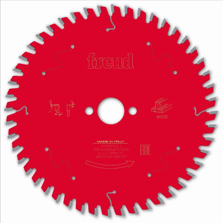 Lame pour scie circulaire portative filaire/sans fil FREUD - Ø160 1,8/1,3 AL20 Z48 BA 5° - F03FS09677 -FR06W005H - Image 2