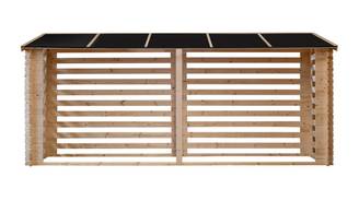 Abri Bûches 4,67x1,18xh2,12 INT053 / GARTFLEX