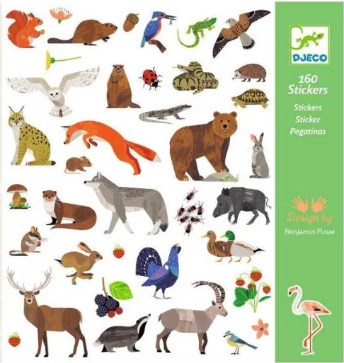 Stickers papier - 160 stickers Faune - Djeco