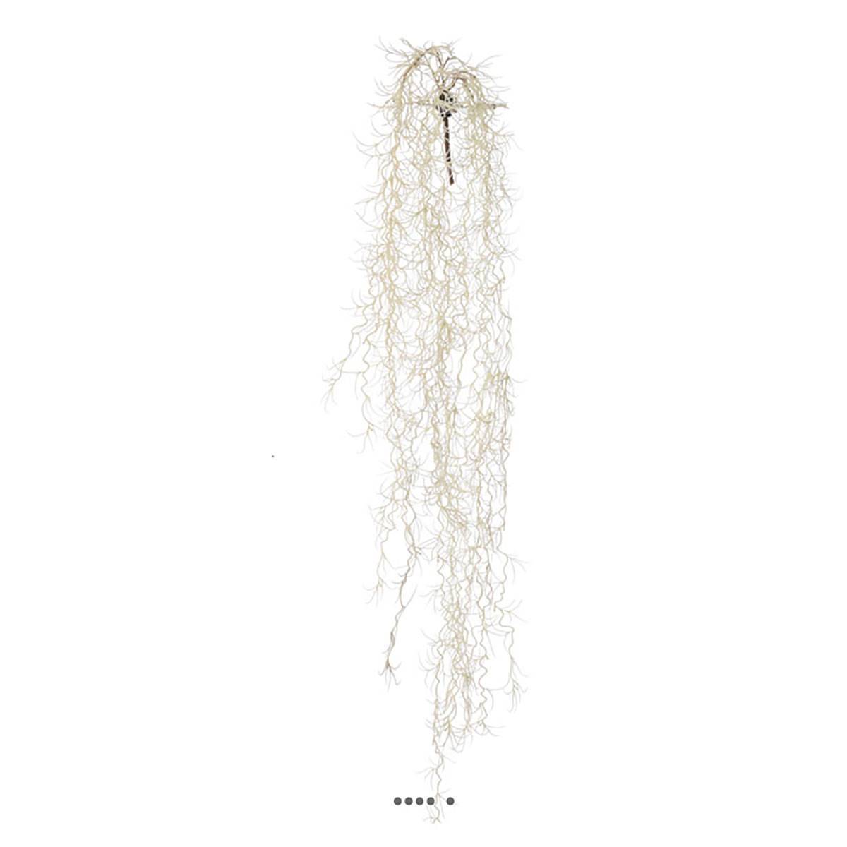 Chute de tillansia artificiel L 80 cm blanc - Image 2