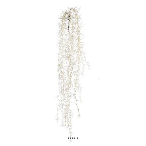 Chute de tillansia artificiel L 80 cm blanc - Image 1