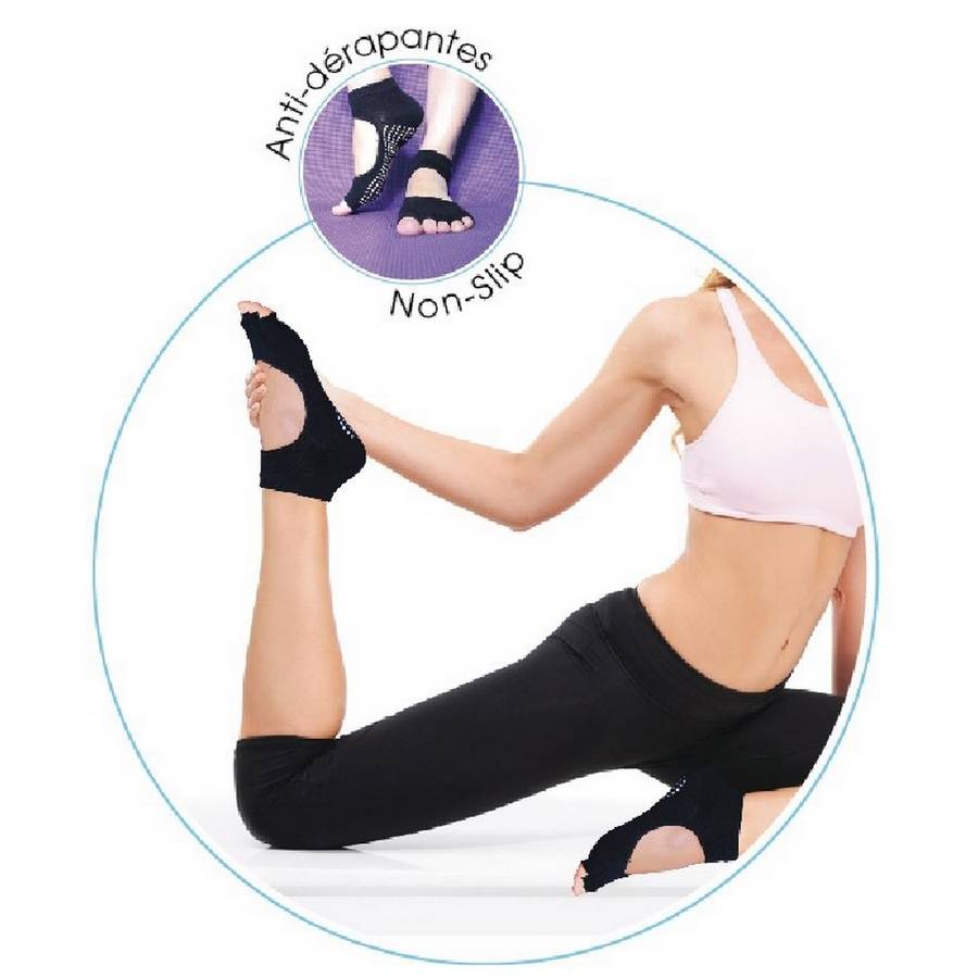 Paire de chaussettes Yoga – Taille unique – Flexibles et Confortables – Antidérapantes – Anti-transpiration – Ultra douce - Sun&Sia - Image 4