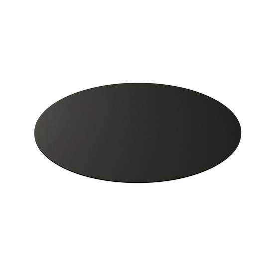 Plaque de protection de sol Ronde Ø 89 cm Acier Noir Vernis pour poêles Épaisseur 2 mm 10.5 kg - Image 1