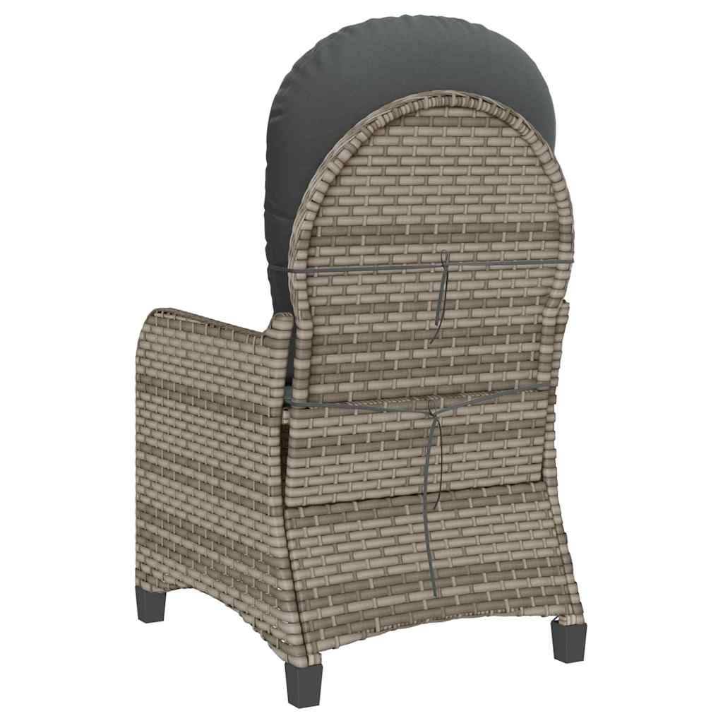 ComfortXL - Fauteuil relax de jardin en polyrotin inclinable multipositions avec coussin pour terrasse Gris – ComfortXL Outdoor Living - Image 7