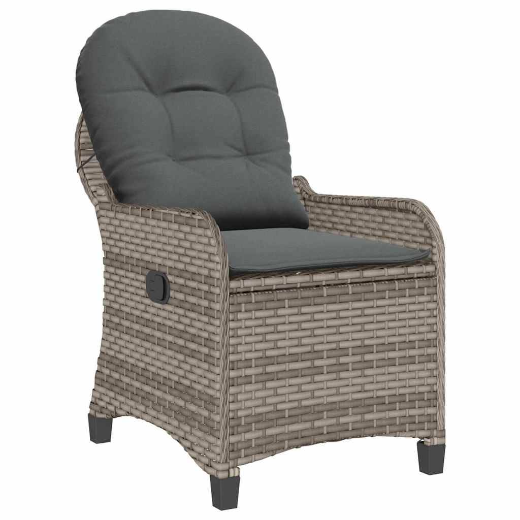 ComfortXL - Fauteuil relax de jardin en polyrotin inclinable multipositions avec coussin pour terrasse Gris – ComfortXL Outdoor Living - Image 4