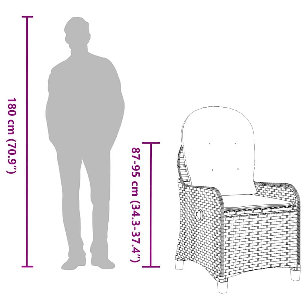 ComfortXL - Fauteuil relax de jardin en polyrotin inclinable multipositions avec coussin pour terrasse Gris – ComfortXL Outdoor Living - Image 6