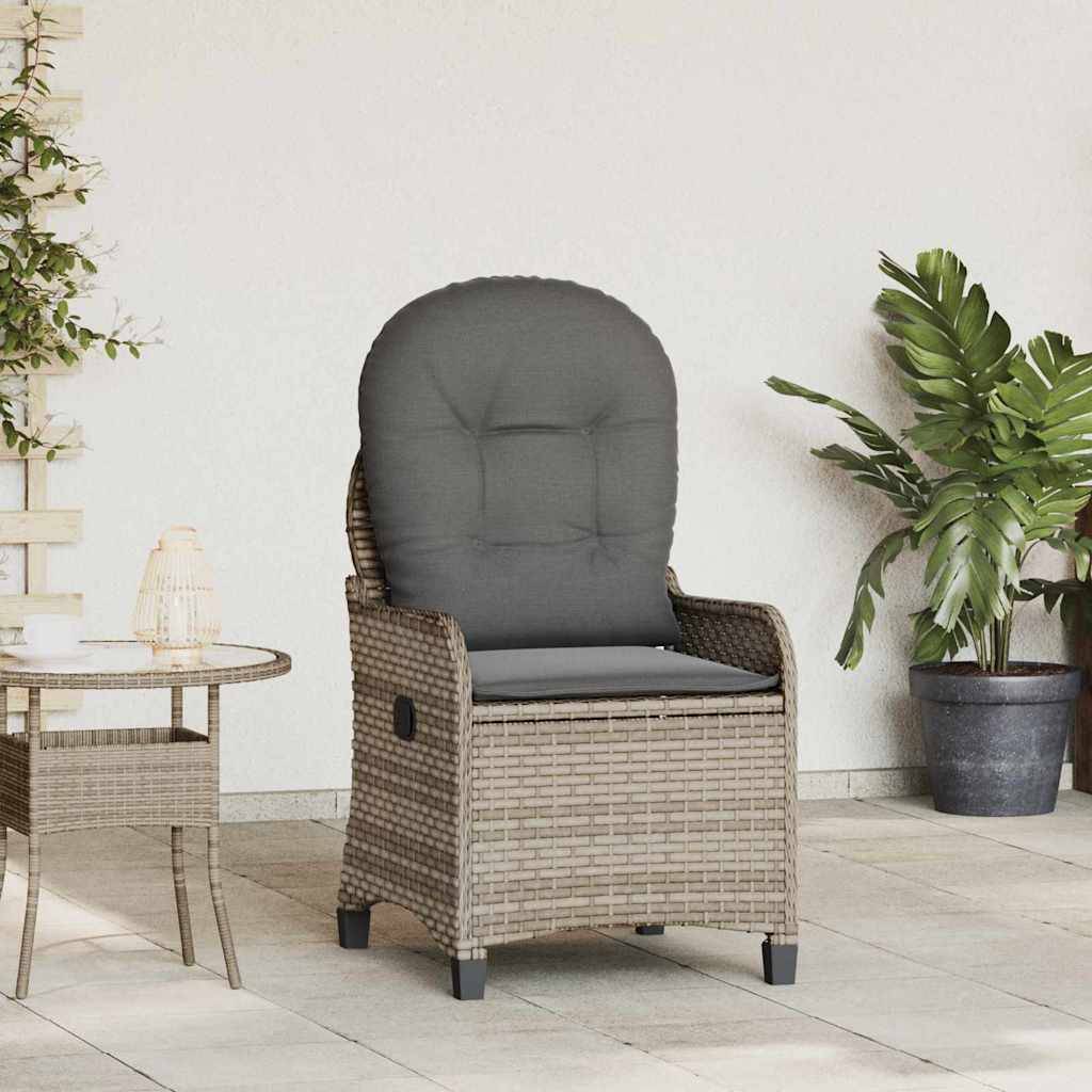 ComfortXL - Fauteuil relax de jardin en polyrotin inclinable multipositions avec coussin pour terrasse Gris – ComfortXL Outdoor Living - Image 1