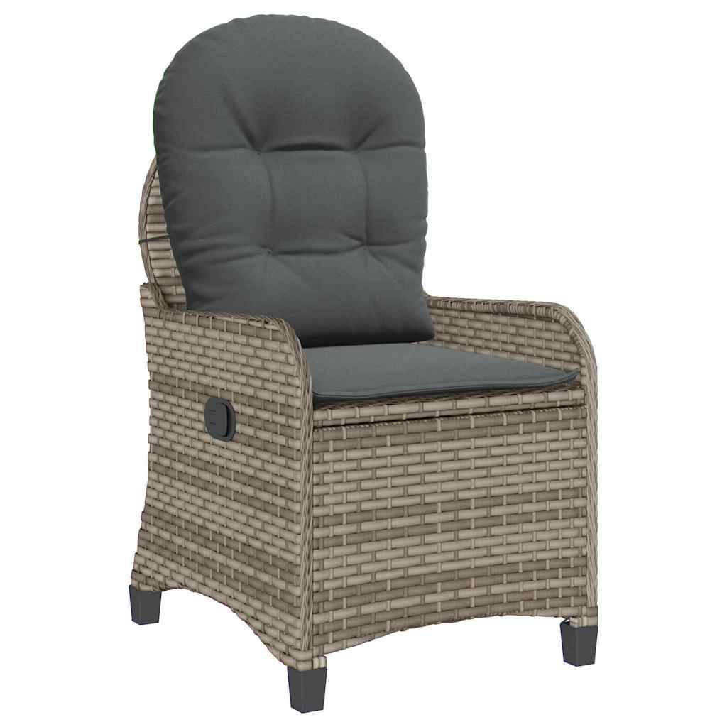 ComfortXL - Fauteuil relax de jardin en polyrotin inclinable multipositions avec coussin pour terrasse Gris – ComfortXL Outdoor Living - Image 2