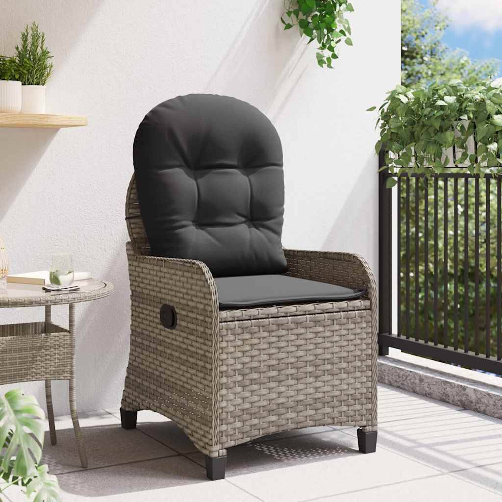 ComfortXL - Fauteuil relax de jardin en polyrotin inclinable multipositions avec coussin pour terrasse Gris – ComfortXL Outdoor Living - Image 3