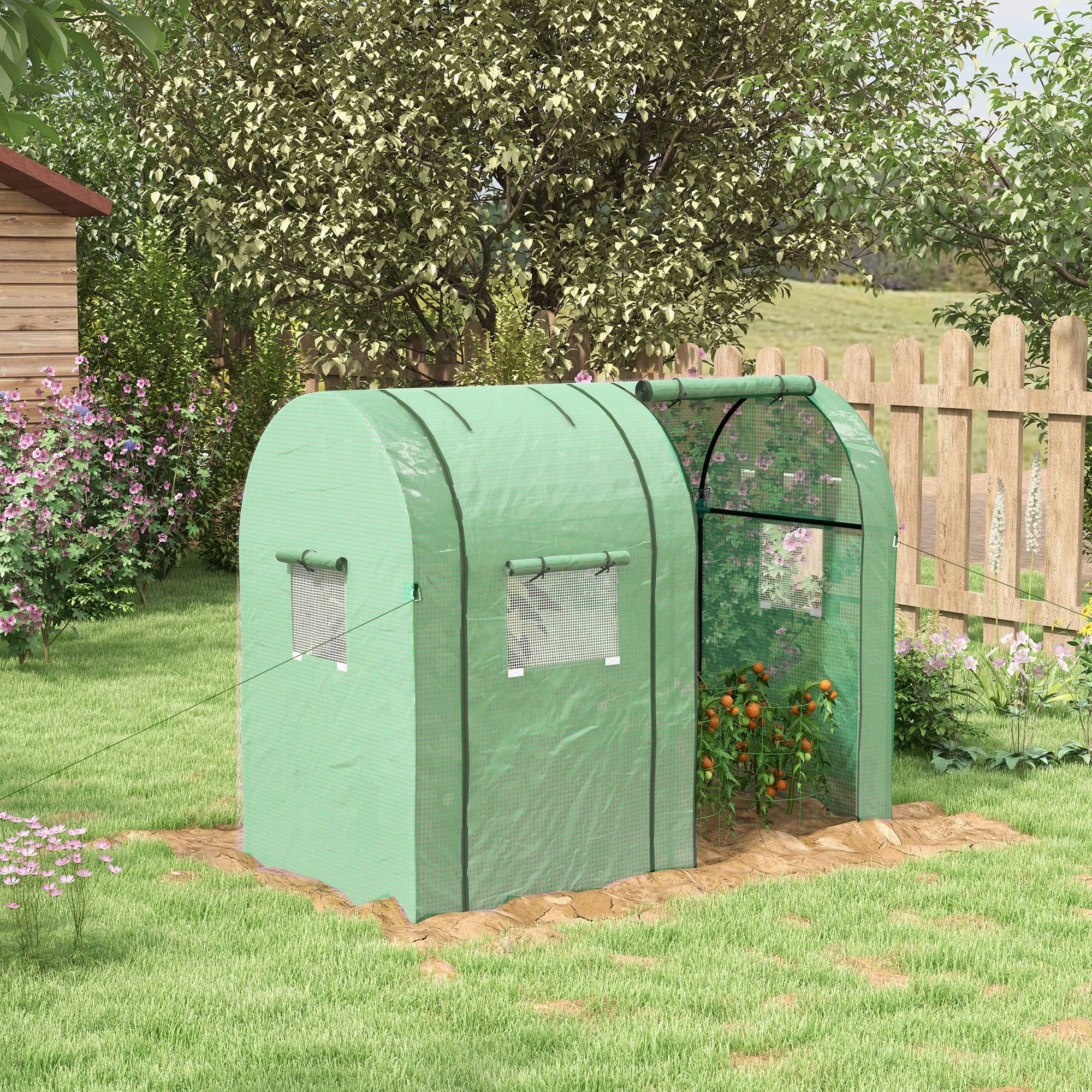 ComfortXL - Serre de jardin tunnel acier et PE 185 x 94 x 150 cm verte potager protection plantes - ComfortXL Outdoor Living - Image 1