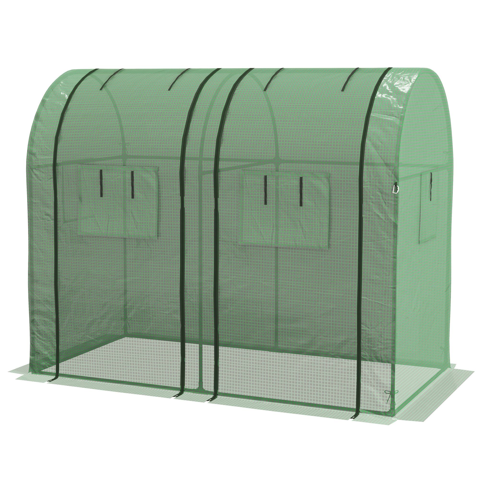 Serre de jardin à tomates en acier pour potager protection optimale 185x94x150cm vert - ComfortXL Outdoor Living - Image 2