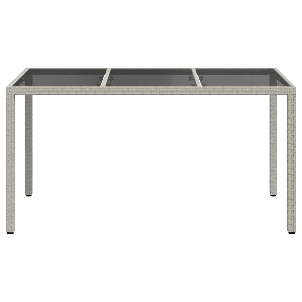 Table de Jardin Rectangulaire 150x90cm en Résine Tressée Blanche et Acier – ComfortXL Outdoor Living - Image 3