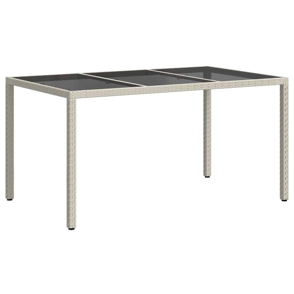 Table de Jardin Rectangulaire 150x90cm en Résine Tressée Blanche et Acier – ComfortXL Outdoor Living - Image 5