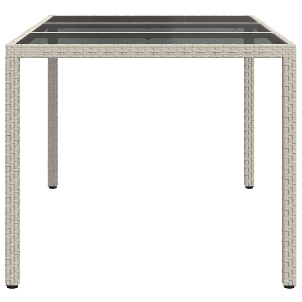 Table de Jardin Rectangulaire 150x90cm en Résine Tressée Blanche et Acier – ComfortXL Outdoor Living - Image 4