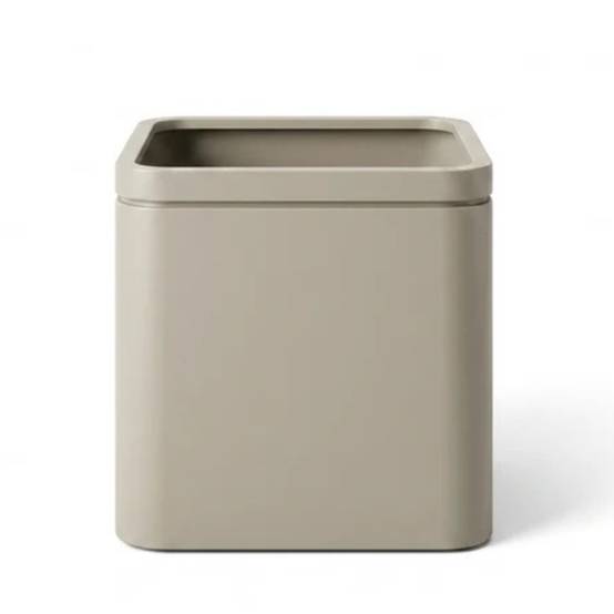 Lot olivier + pot infinity square 60x60cm champagne, pot de grande taille fait main en acier inoxydable - Image 2