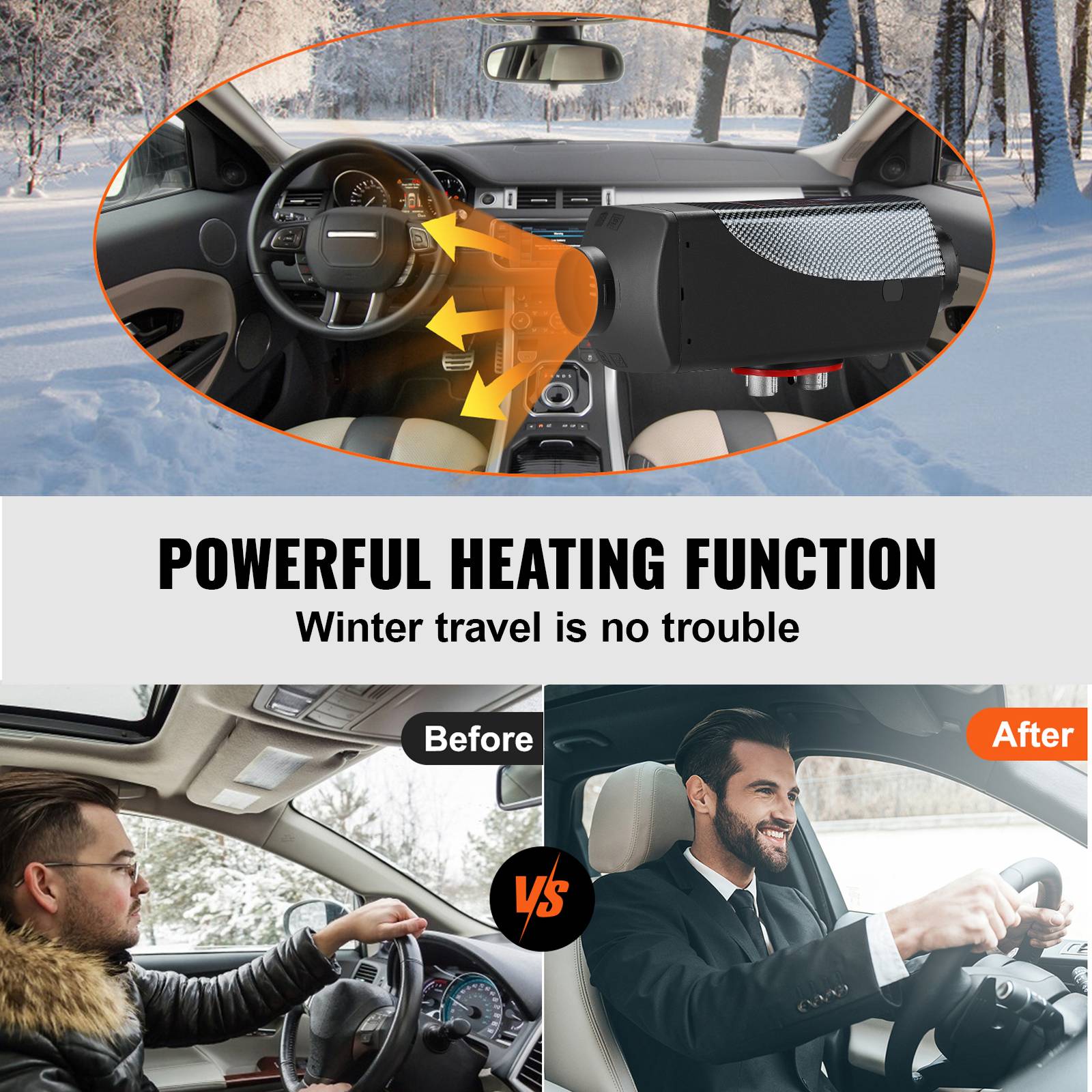VEVOR Mophorn réchauffeur diesel 8kW 12V, écran LCD, préchauffage moteur en hiver - Image 3