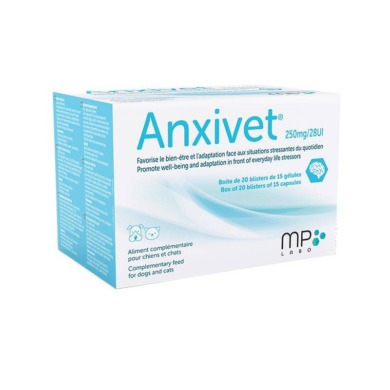 ANXIVET 250 MG/28UI CHIEN ET CHAT - MP LABO 300 gelules - Image 1