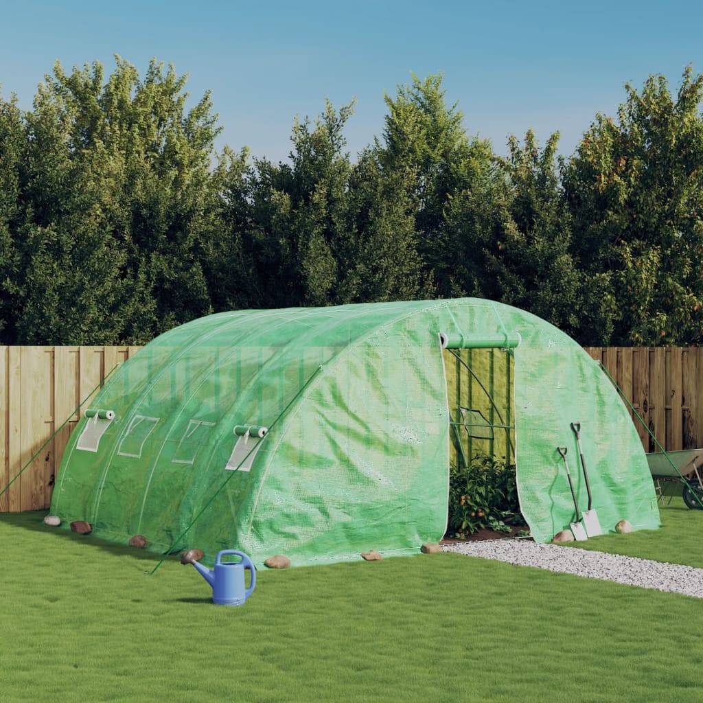 Vidaxl - Serre avec cadre en acier vert 20 m² 5x4x2,3 m vidaXL 3188083 - Image 1