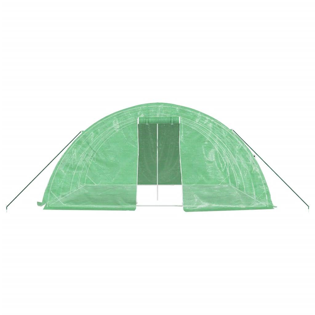 Vidaxl - Serre avec cadre en acier vert 20 m² 5x4x2,3 m vidaXL 3188083 - Image 10